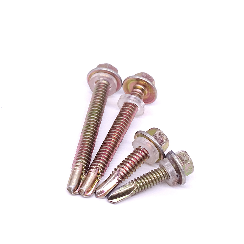 彩锌国标紧固件外六角防滑自攻螺丝厂家钻尾燕尾丝自攻螺丝钉批发